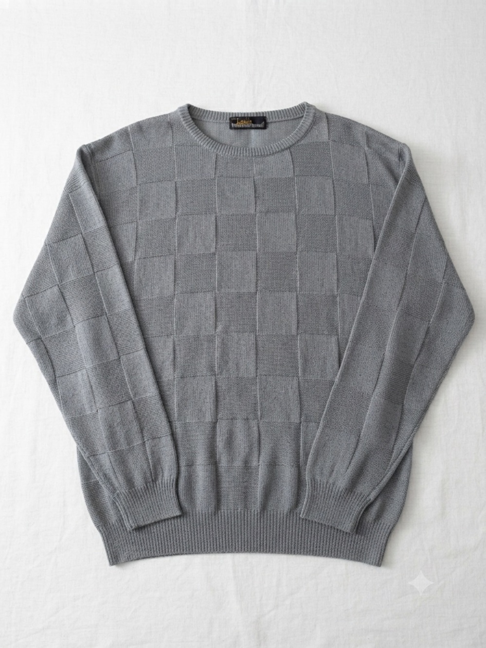 Vintage Louis International Made in Italy 100% Linen Sweater - Grey